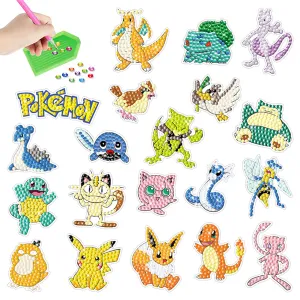 2pcs Gem Sticker Diamond Art 5D Paint by Numbers DIY for Kids Beginner Toys Kits