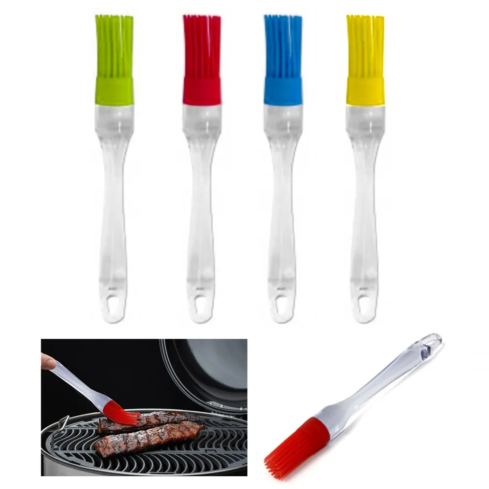 4 X Silicone Basting Brush Kitchen Cooking Utensil Grilling Baking Sauce Tool