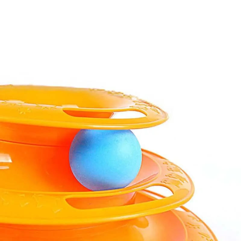 Cat Pyramid with Balls Toy