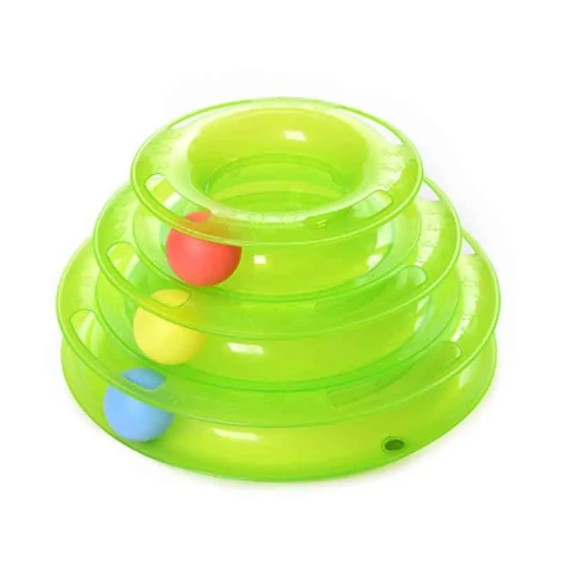 Cat Pyramid with Balls Toy