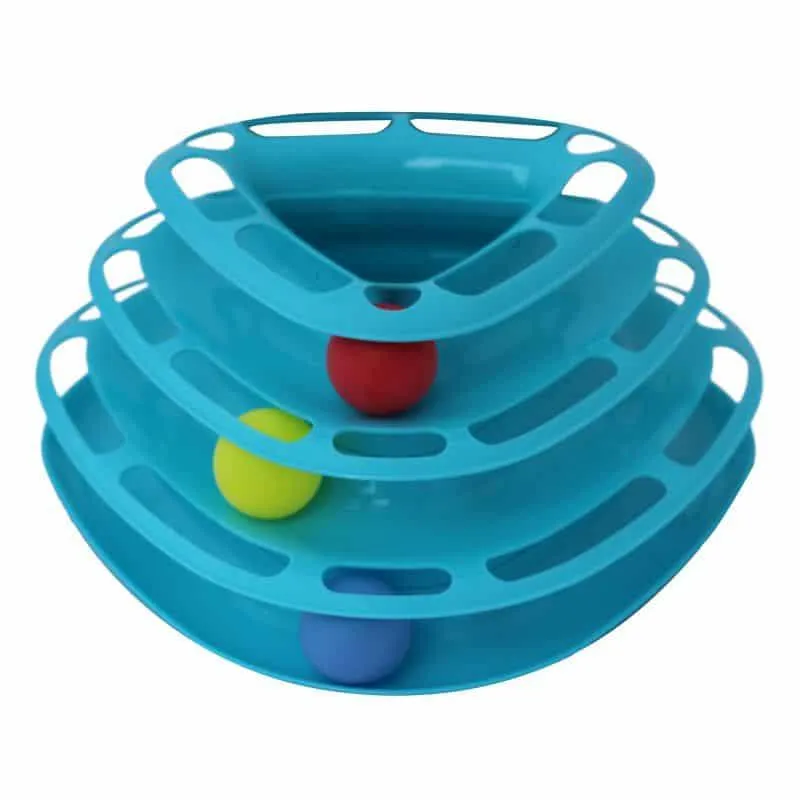Cat Pyramid with Balls Toy