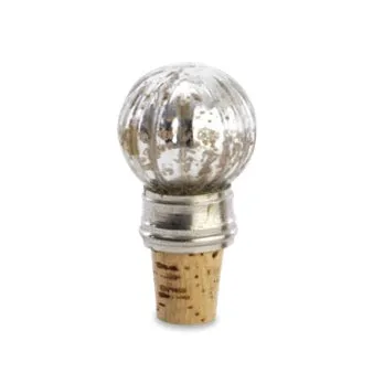 Edina Antique Silver Bottle Stopper