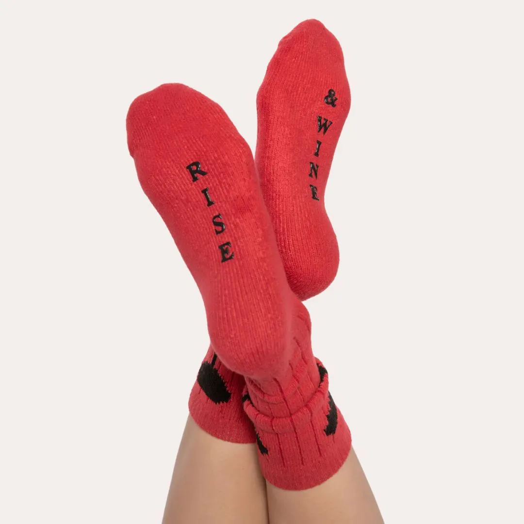 Fun Socks (Crimson)