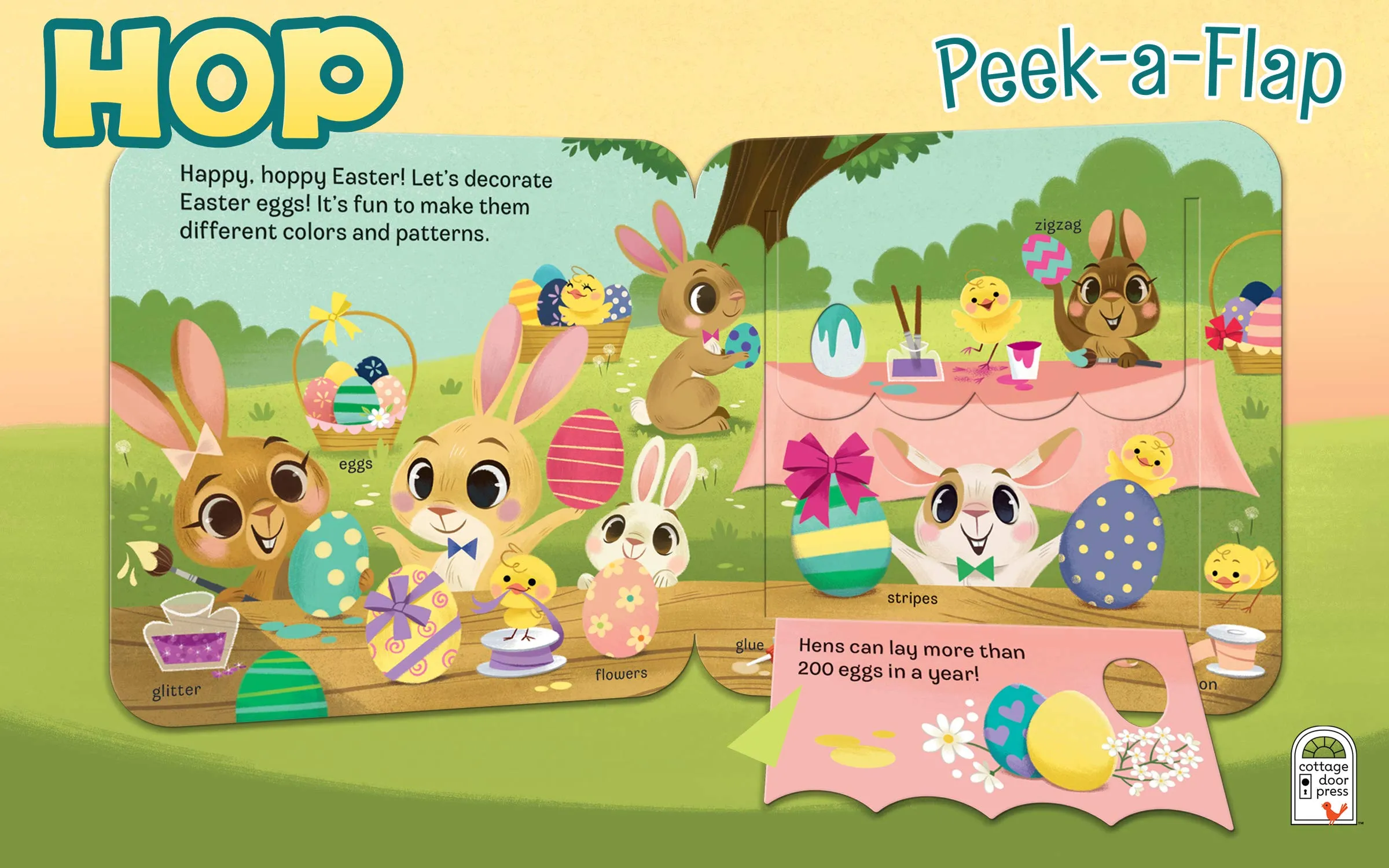 Hop Peek A Flap Board Book