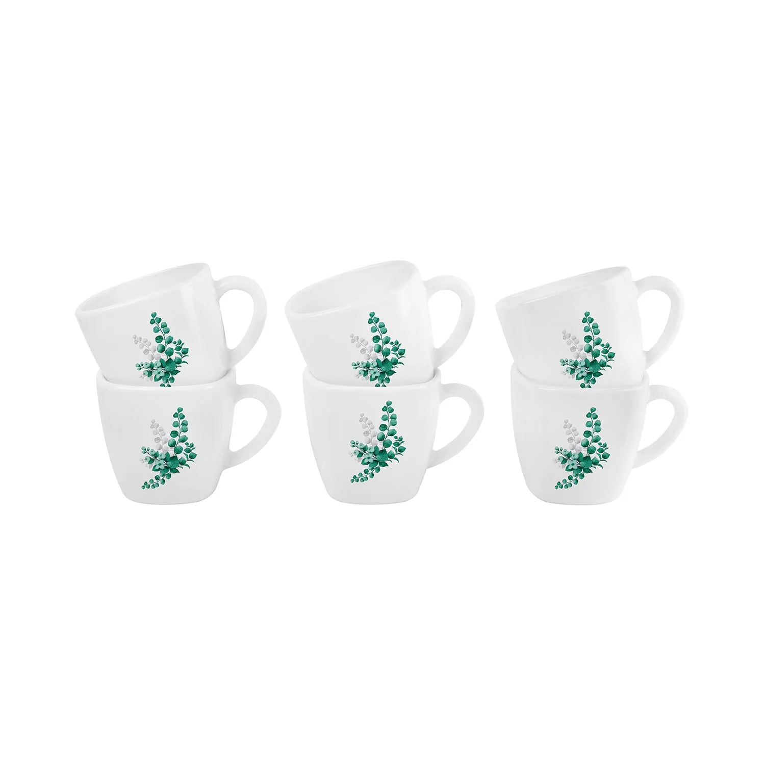 Imperial Aqua Leaves 6 Pieces Vogue Mug