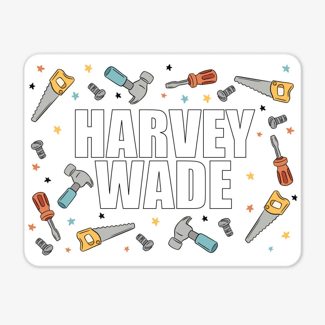 Kids Personalized Whiteboard | Hammer Time