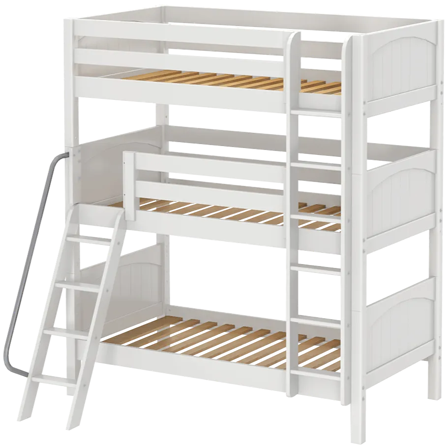 Maxtrix Twin Triple Bunk Bed with Ladder