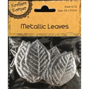 Metallic Silver Leaves