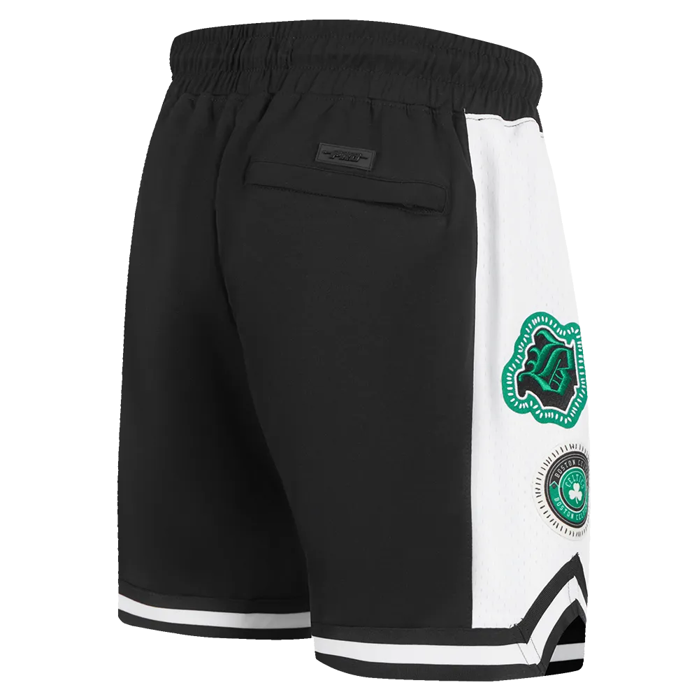 NBA BOSTON CELTICS DIY PICK STITCH MEN'S DOUBLE KNIT 2.0 SHORT (BLACK)