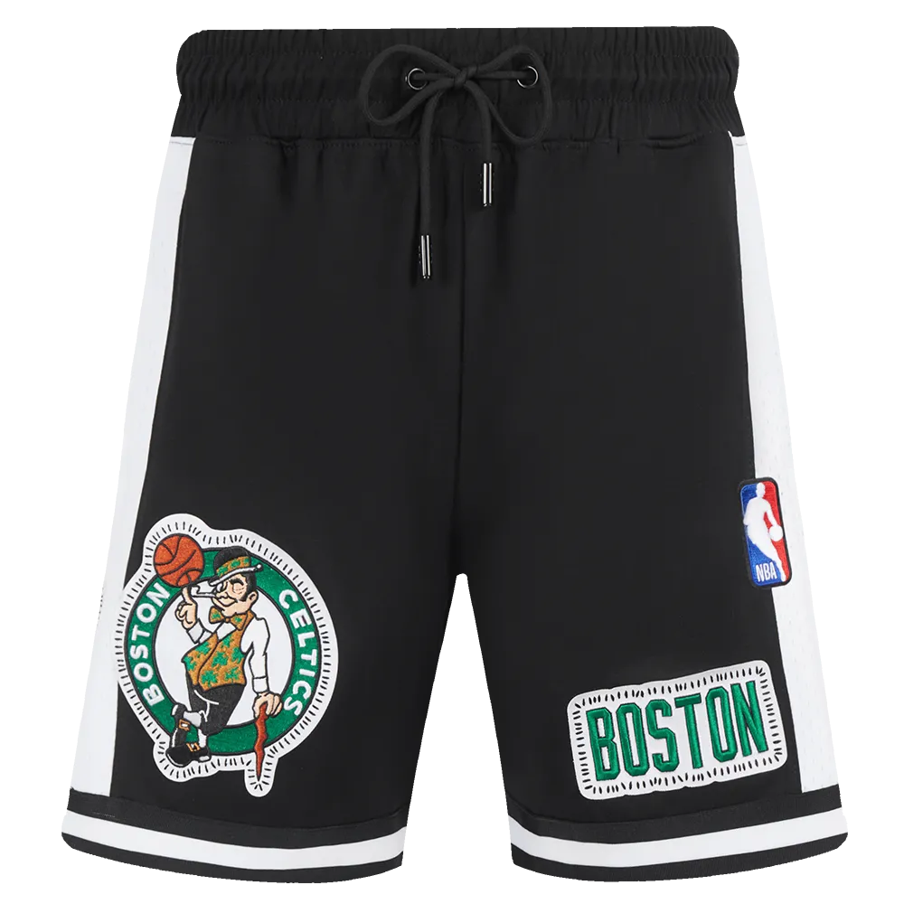 NBA BOSTON CELTICS DIY PICK STITCH MEN'S DOUBLE KNIT 2.0 SHORT (BLACK)