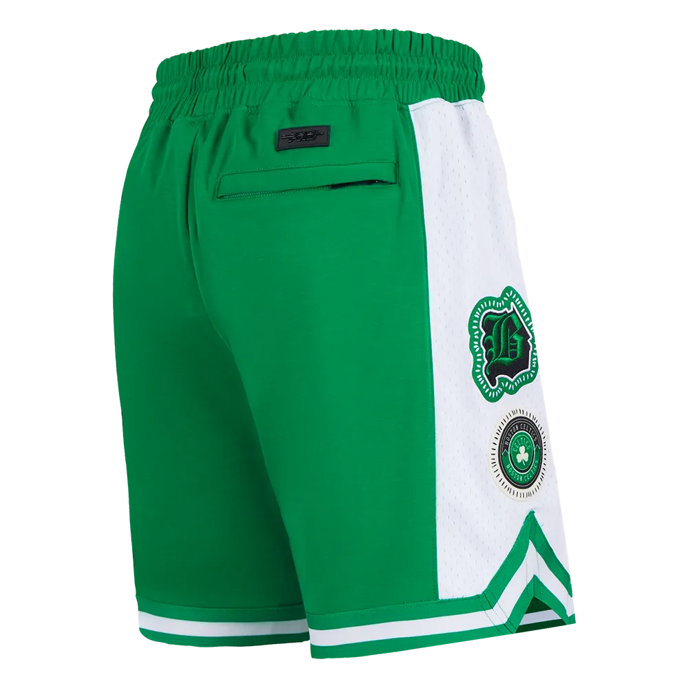 NBA BOSTON CELTICS DIY PICK STITCH MEN'S DOUBLE KNIT 2.0 SHORT (KELLY GREEN)