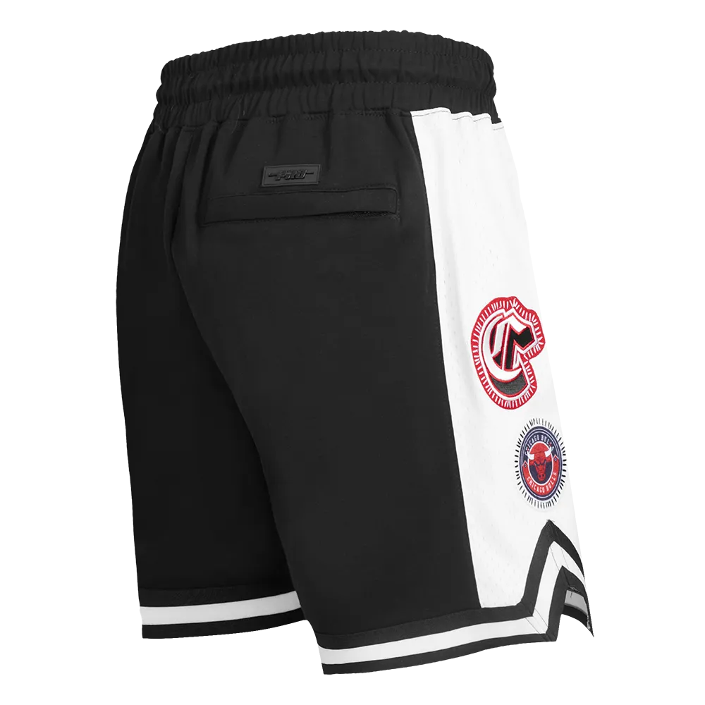 NBA CHICAGO BULLS DIY PICK STITCH MEN'S DOUBLE KNIT 2.0 SHORT (BLACK)