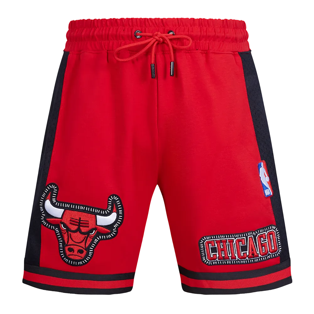 NBA CHICAGO BULLS DIY PICK STITCH MEN'S DOUBLE KNIT 2.0 SHORT (RED/BLACK)
