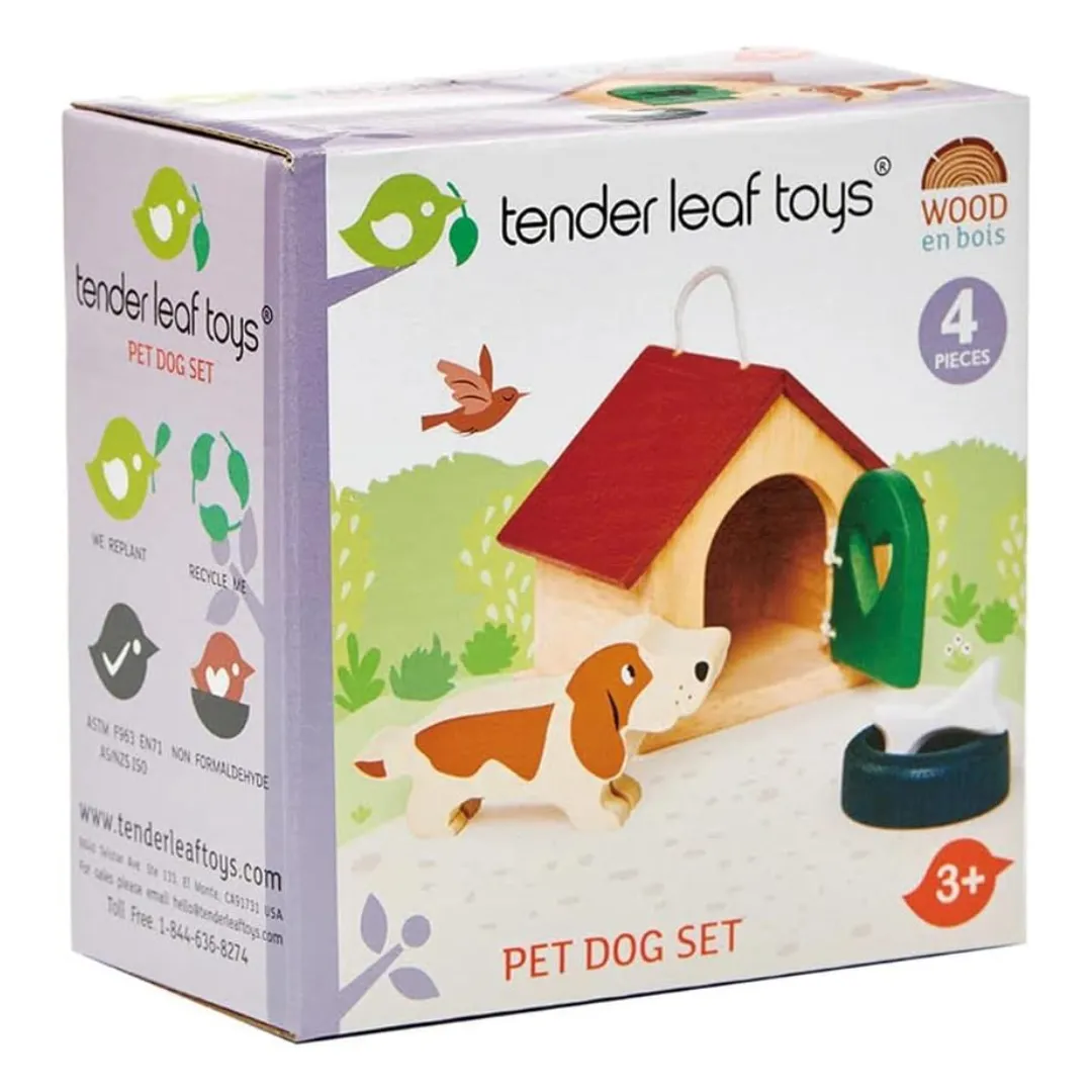 Pet Dog Set Wooden Toy by Tender Leaf Toys