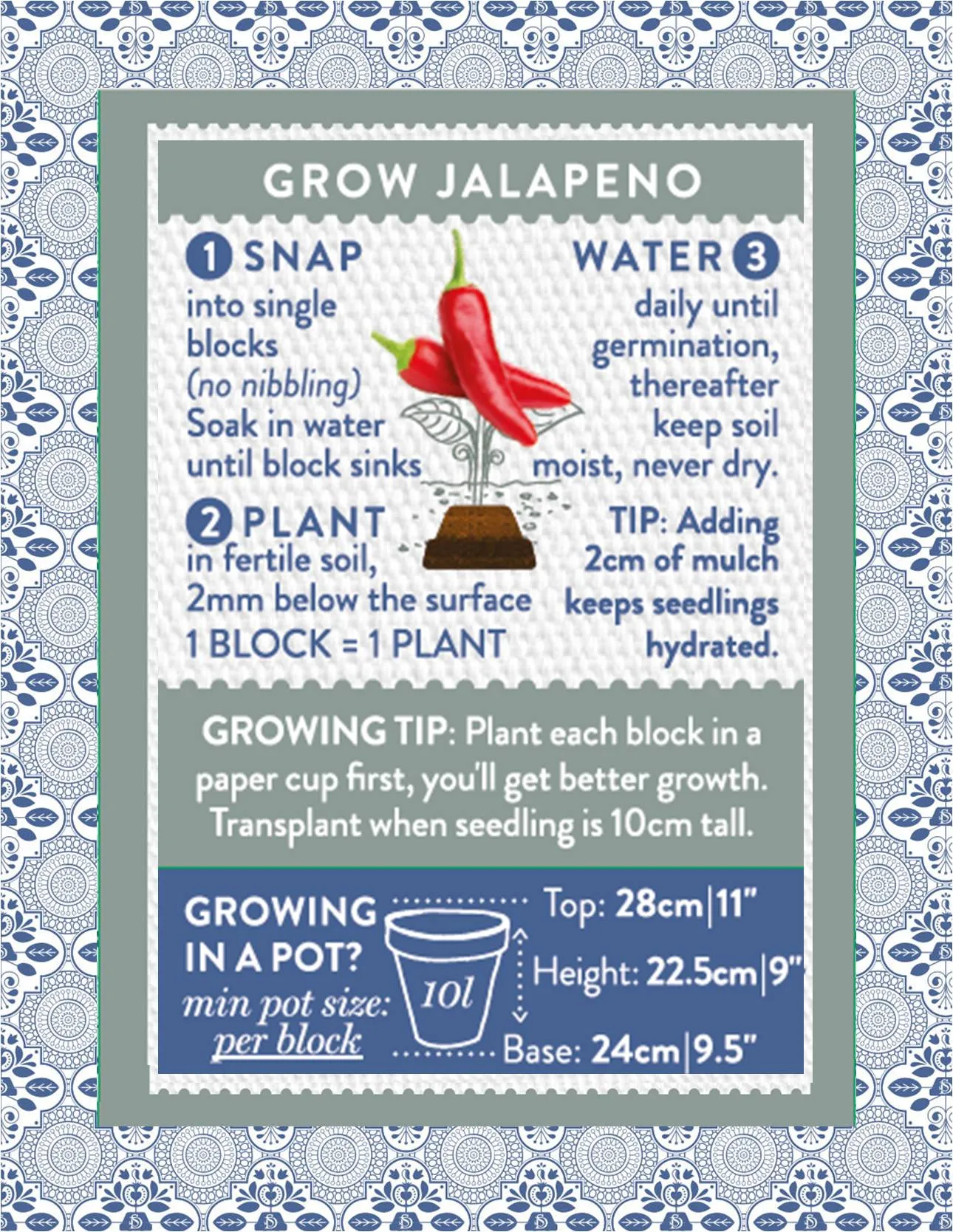 Slab of Seed - Pure Jelopeno