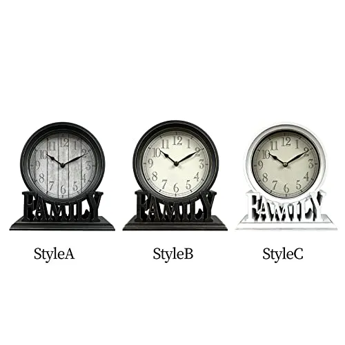 THE STYLE SUTRA Round Table Clock Decorative Silent Quartz Movement for Shelf Kitchen Decors StyleA|Clock for Home|Wall Clock|Clock for Wall